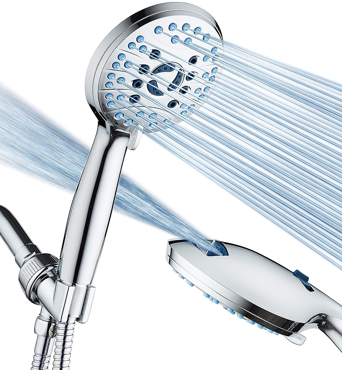 Multi-Effect Water-Saving Handheld Showerhead - Anti-clogging nozzle and cleaning spray in a two-in-one design