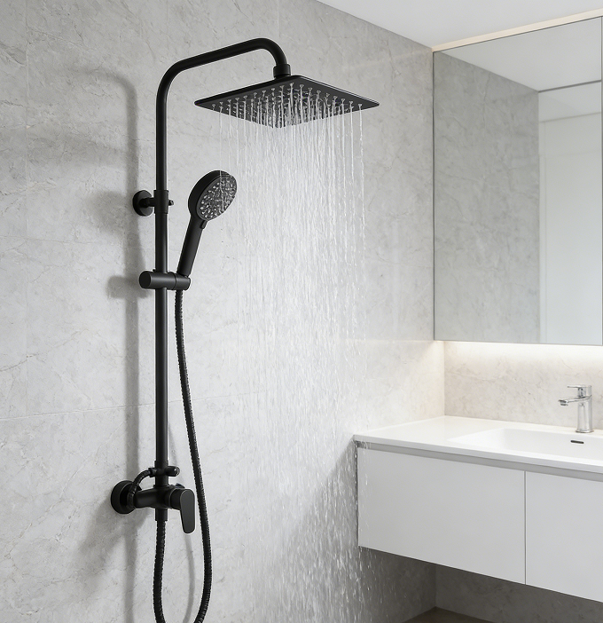 Adjustable Metal Rain Shower Head - Telescopic arm structure for free angle adjustment