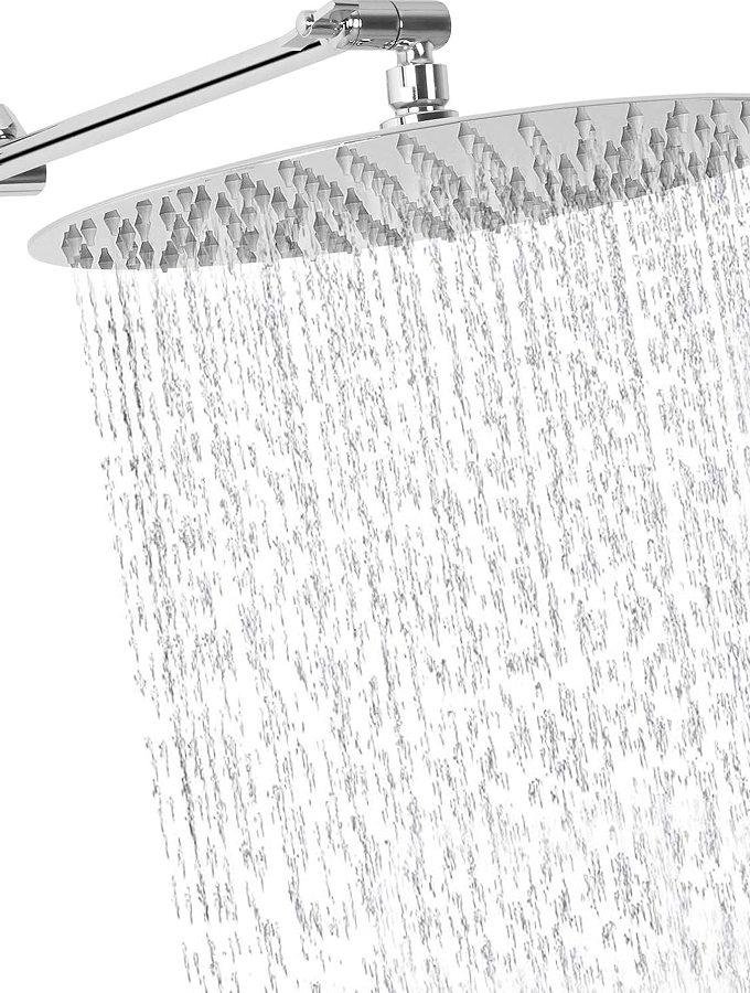 Ultra-thin Metal Rain Shower Head - Pressurized design enhances water flow dynamics