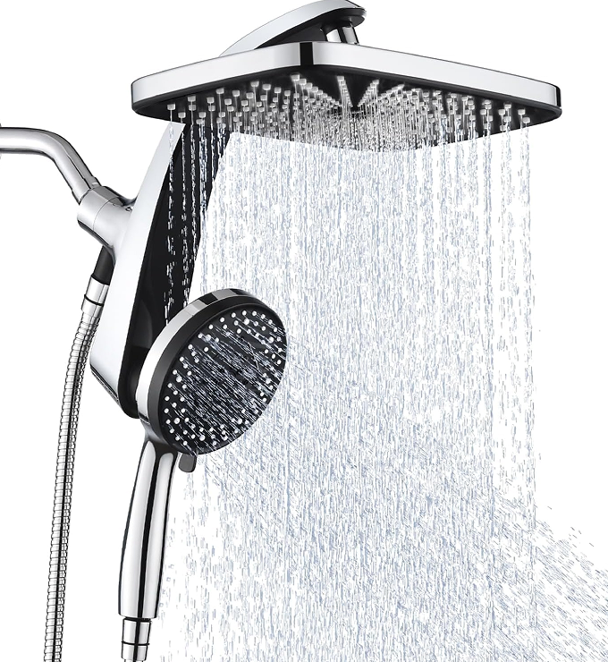 Magnetic Water-Saving Dual Showerhead - Powerful spray for a refreshing shower experience